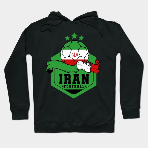 Iran Football Hoodie by footballomatic